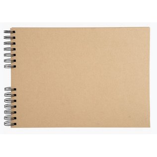 Kit de scrapbooking album 70 pages noires Scrap-Addict : Complet - Kraft brun