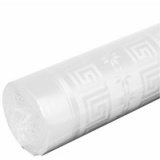 Nappe en rouleau papier damassé - 100x1,18m - Blanc