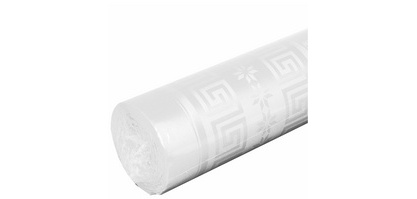 Nappe en rouleau papier damassé - 100x1,18m - Blanc