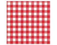 Servetten met 'Vichy Karo'-patroon, 330 x 330 mm.