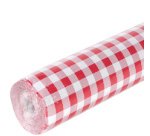 Nappe en rouleau papier damassé - 10x1,18m - Vichy rouge