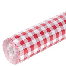 Nappe en rouleau papier damassé - 10x1,18m - Vichy rouge
