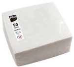 Paquet de 50 serviettes cocktail micro-gaufrées ouate 2 plis - 20x20 cm