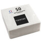 Pakket van 50 micro-gewafelde tweelaags cocktaildoekjes van 20x20 cm