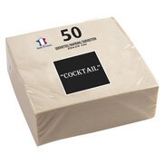 50 napkins micro emb. wadding 20x20 - ivory