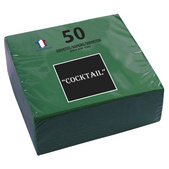 Pack of 50 micro-embossed 2-ply cotton cocktail napkins - 20x20 cm