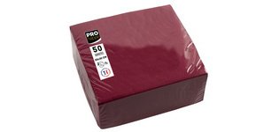 Serviette cocktail, 200 x 200 mm, bordeaux