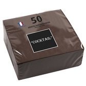 Paquet de 50 serviettes cocktail micro-gaufrées ouate 2 plis - 20x20 cm