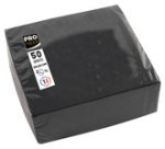 Serviette cocktail, 200 x 200 mm, noir