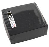 Packung mit 50 Cocktail-Servietten, mikrogeprägt, Tissue, 2-lagig - 20x20cm - Schwarz