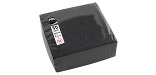 Pack of 50 micro-embossed 2-ply cotton cocktail napkins - 20x20 cm