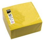 Serviette cocktail, 200 x 200 mm, jaune