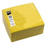 Serviette cocktail, 200 x 200 mm, jaune