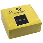 50 napkins micro emb. wadding 20x20 - yellow