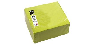 Paquet de 50 serviettes cocktail micro-gaufrées ouate 2 plis - 20x20 cm