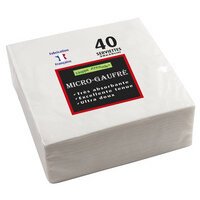 40 napkins micro emb. wadding 38x38 - white