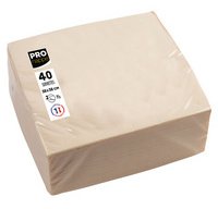 Paquet de 40 serviettes micro-gaufrées ouate 2 plis - 38x38 cm