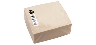 Pakket van 40 micro-gewafelde servetten van 2 lagen - 38x38 cm