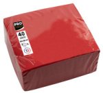 Serviette de table jetable, 380 x 380 mm, rouge