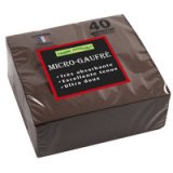 Pack of 40 micro-embossed 2-ply wadding napkins - 38x38 cm