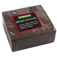 Paquet de 40 serviettes micro-gaufrées ouate 2 plis - 38x38 cm