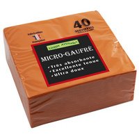 Paquet de 40 serviettes micro-gaufrées ouate 2 plis - 38x38 cm