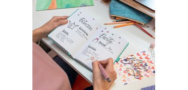Carnet de notes Jolie 'Butterfly Confetti Lime', A5