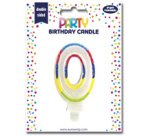 Bougie chiffre 'Pailletée', numéro 0