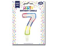 Cijferkaars 'Glitter' nummer 7