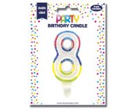 Bougie chiffre 'Pailletée', numéro 8