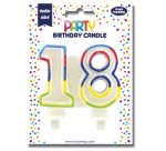 Bougie nombre 'Pailletée', numéro 18