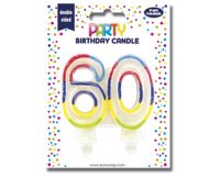 Bougie nombre 'Pailletée', numéro 60