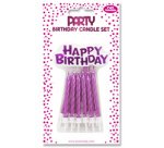 Bougie d'anniversaire Happy Birthday, rose