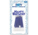 Bougies d'anniversaire "Happy Birthday" avec supports et déco