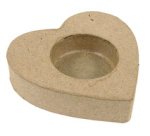 Porte bougie coeur 8,5x8,5x2cm - Kraft