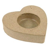 Porte bougie coeur 8,5x8,5x2cm - Kraft