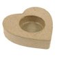 Porte bougie coeur 8,5x8,5x2cm - Kraft
