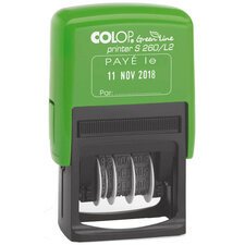 Tampon dateur Green Line Printer S260  "Payé le" Colop