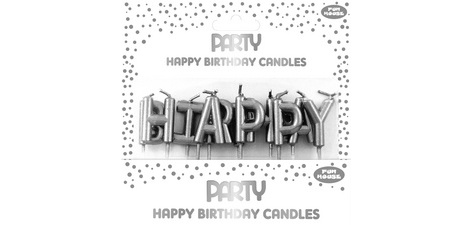 Set bougies d'anniversaire Happy Birthday
