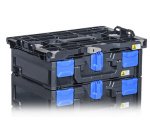 Boîte de rangement EuroPlus MetaBox 118, noir/bleu