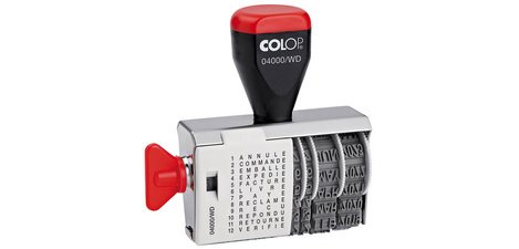 Tampon dateur toutes lettres 04000/WD, avec date