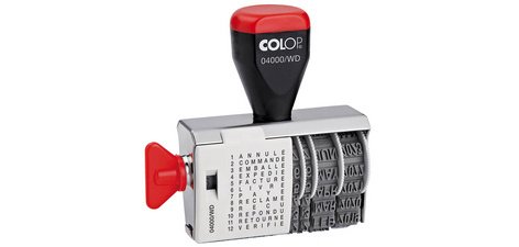 Tampon dateur toutes lettres 04000/WD, avec date