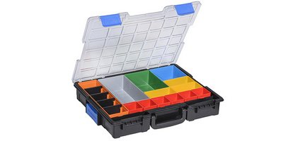 Mallette professionnelle pour petites pièces avec clips EuroPlus Pro >K<44.76/18