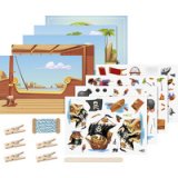 Set de cartes transferts rub-on 'Pirate'