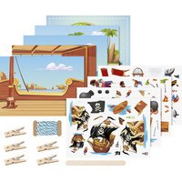 Set de cartes transferts rub-on 'Animaux du zoo'