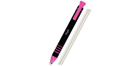 Plastic eraser pen, 2 replacement erasers