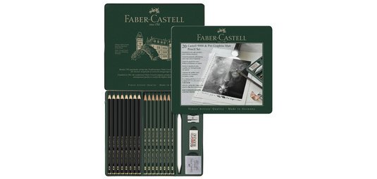 FABER-CASTELL PITT GRAPHITE Set MATT & CASTELL 9000
