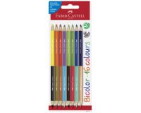 FABER-CASTELL Crayons de couleur Bicolor, carte blister de 8