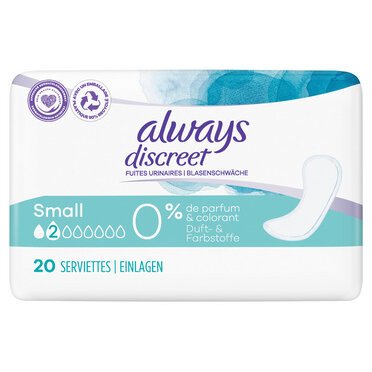 discreet Serviette pour fuites urinaires Small O%