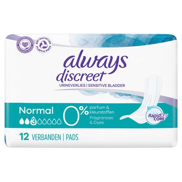 discreet Serviette pour fuites urinaires Normal O%